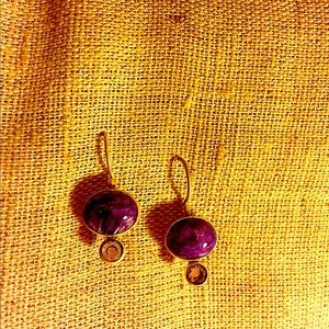 925 silver & stone earrings